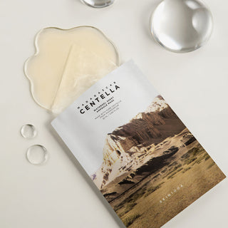Maschera in fogli di gel d'acqua alla centella del Madagascar