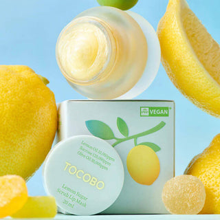 Maschera labbra scrub al limone e zucchero